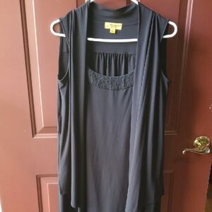 Clari.e. Black Sleeveless Midi Dress